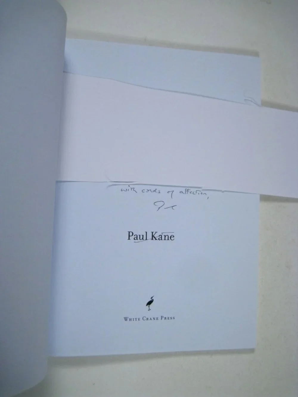 Paul Kane inscribed by